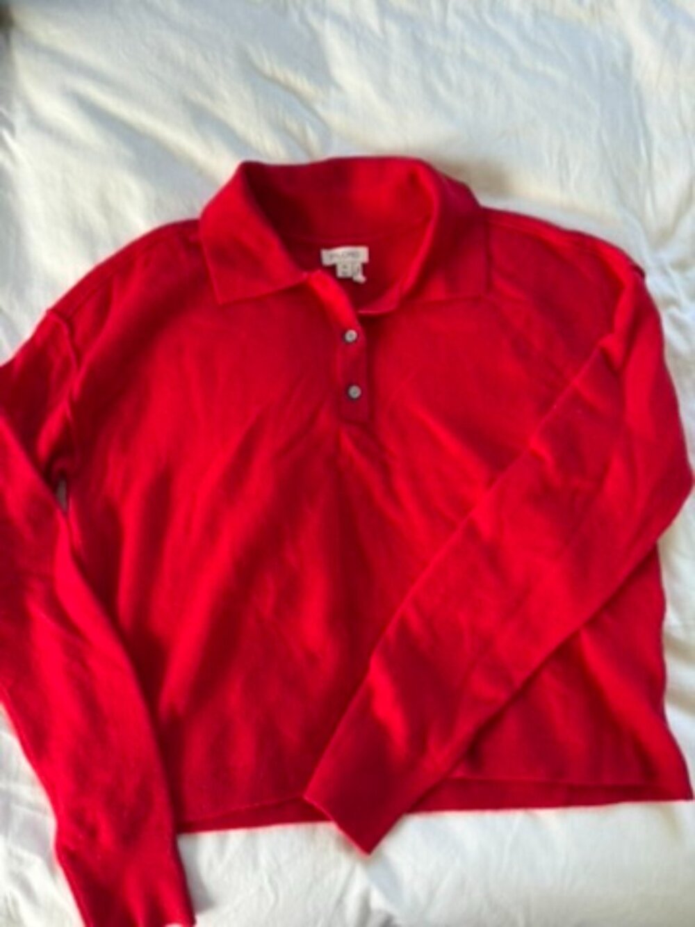 Pilcro Red 100% Cashmere Polo Sweater Size XS